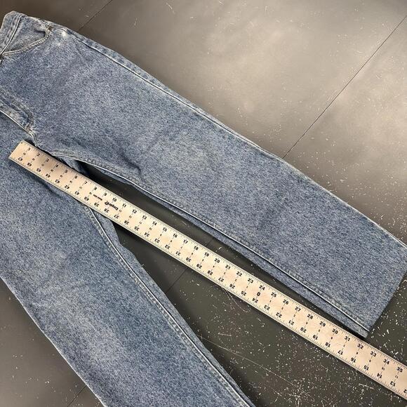 VTG Lee Storm Riders Jeans Mens 33x32 Blue Acid Stone Wash Union Made USA - Picture 2 of 9